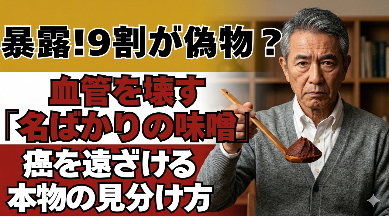 【衝撃】その味噌が『血管』を壊す。老化を早める『偽物』の正体と本物の見分け方【60歳からの健康ゼミ】