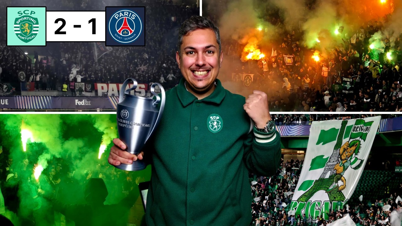 PSG DOMINA MAS O SPORTING VENCE O CAMPEÃO EUROPEU! MELHOR AMBIENTE DE SEMPRE!