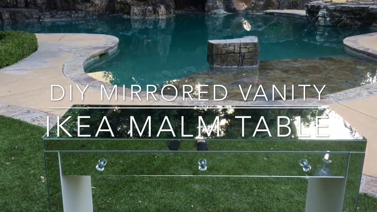 DIY MIRRORED VANITY TABLE / IKEA MALM TABLE ♡