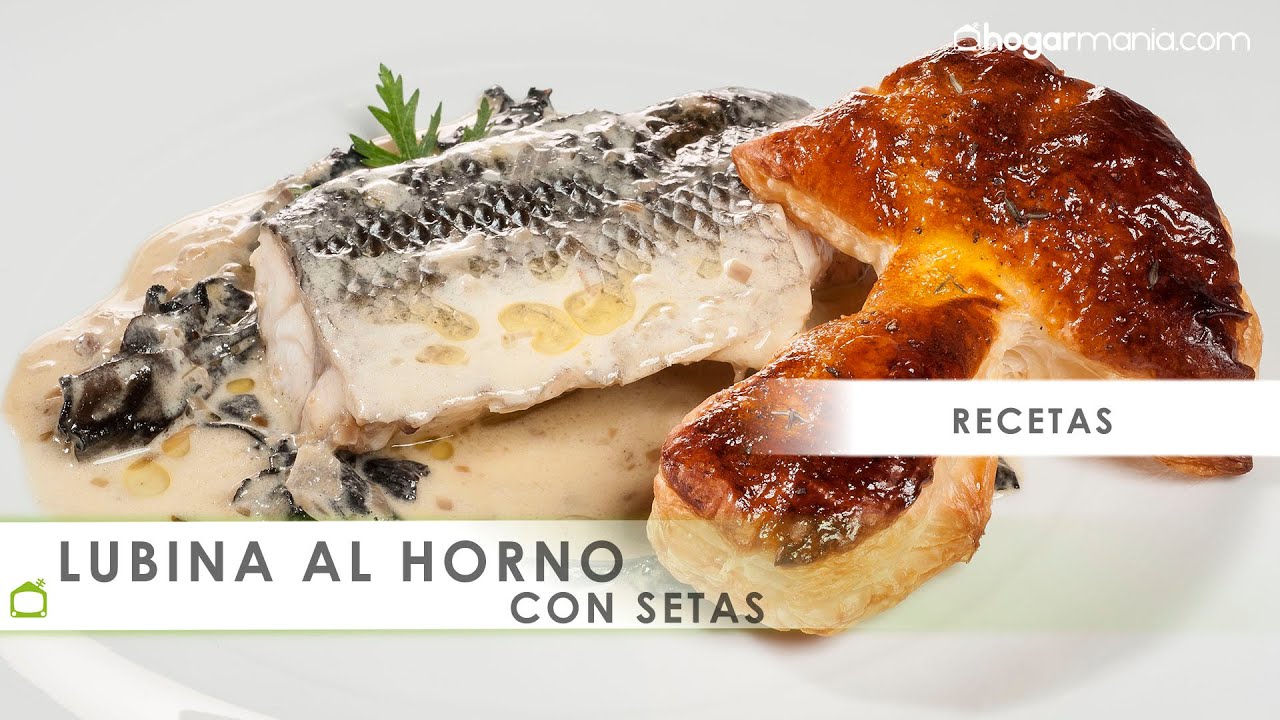 LUBINA al HORNO con setas 🐟 Receta f&aacute;cil y saludable 🍄 Hogarmania