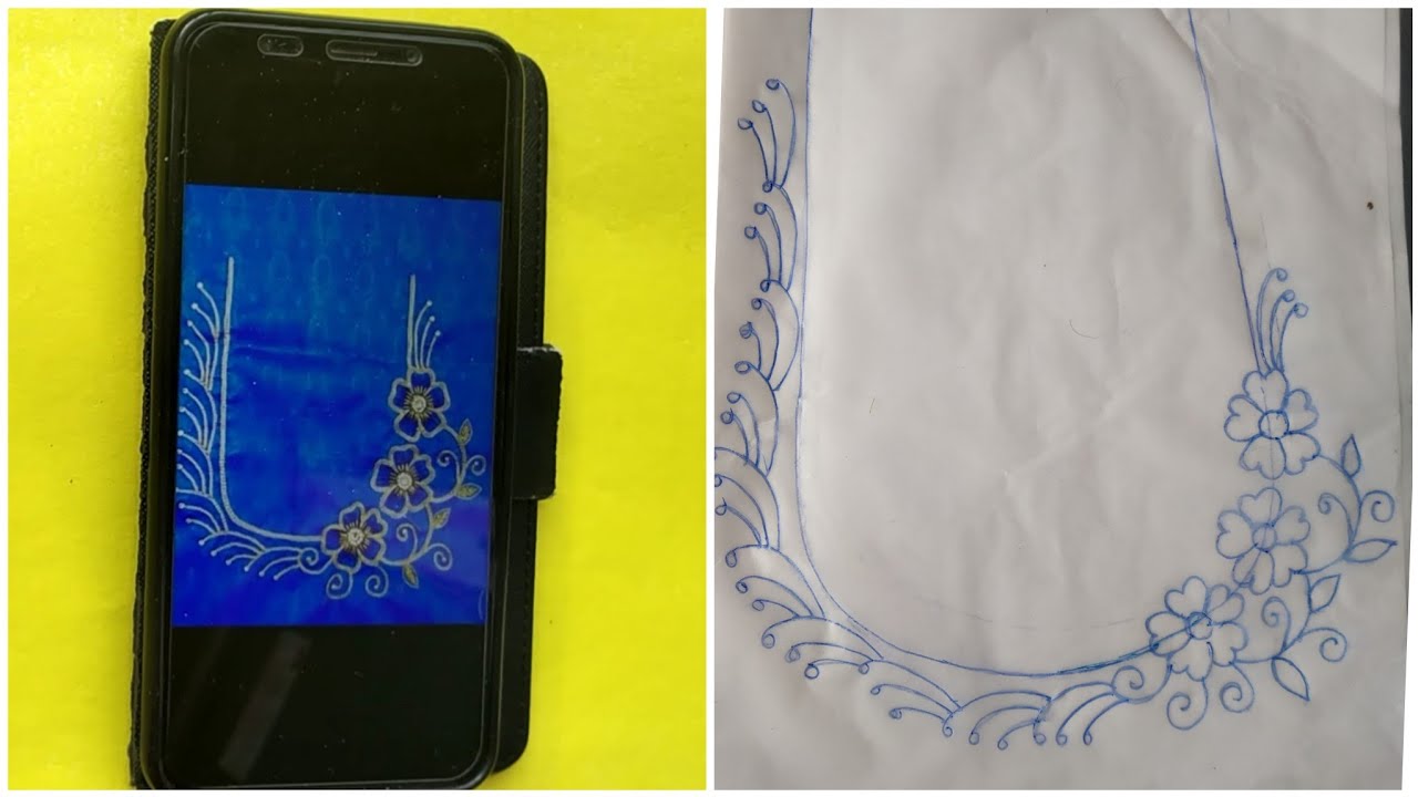 Tracing The Design From Mobile | Aari Maggam Works