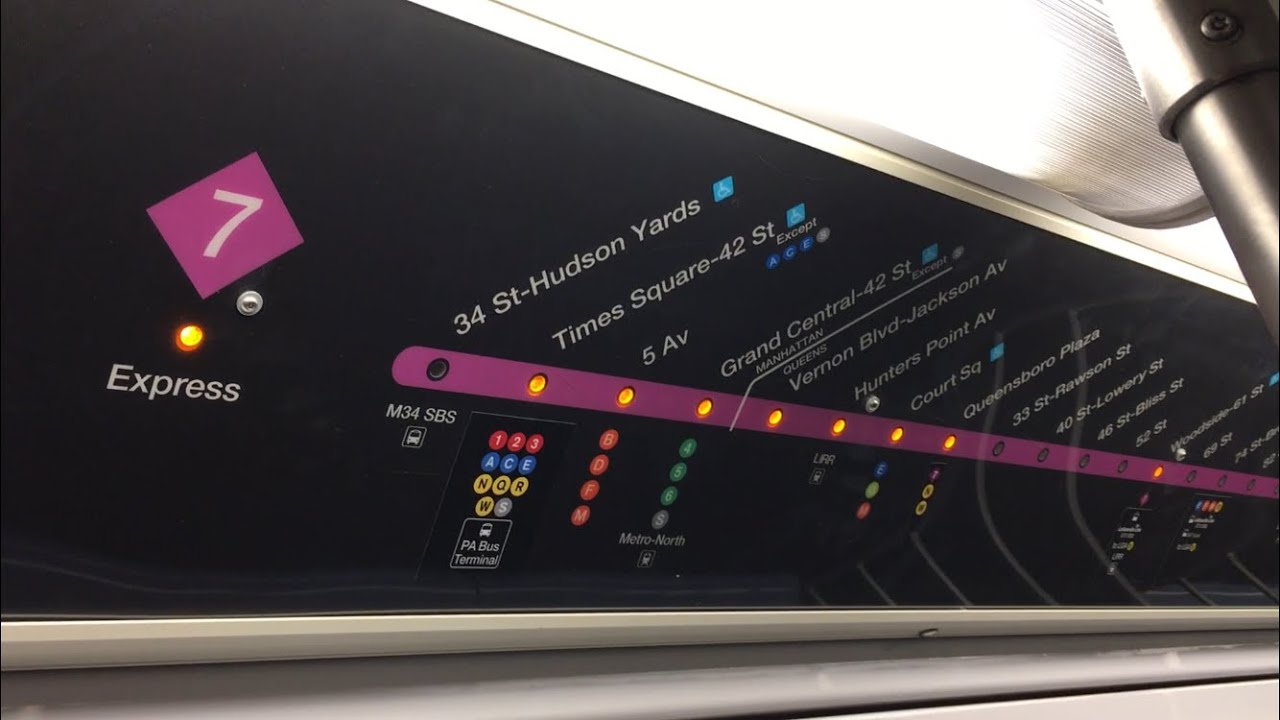 IRT Flushing Line: R188 (7) Express Train Ride from 34th St-Hudson Yards to Main Street-Flushing