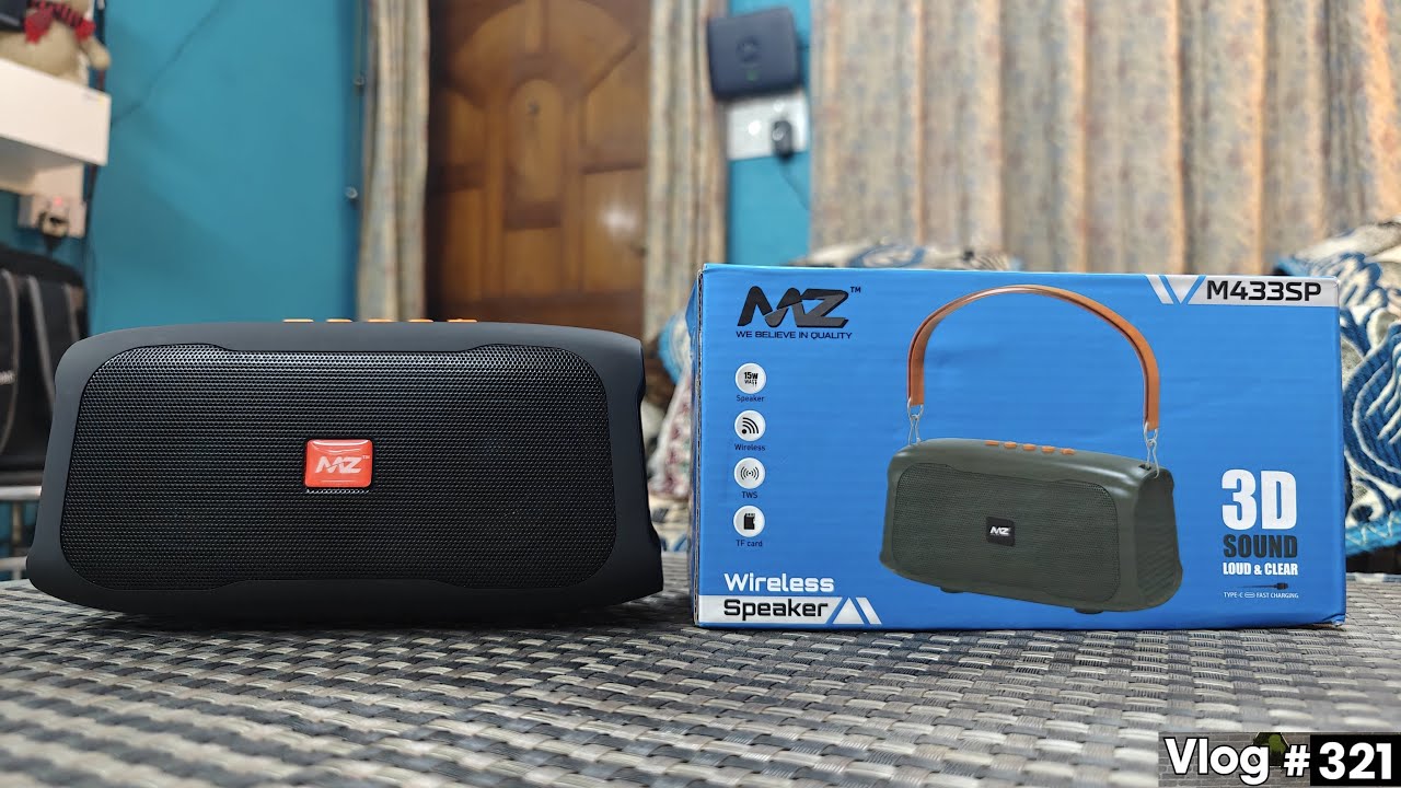 MZ M433SP Portable Bluetooth Speaker with Dynamic Sound Bass 15 W | NISCHAL heartbeat Vlog Ep- 321