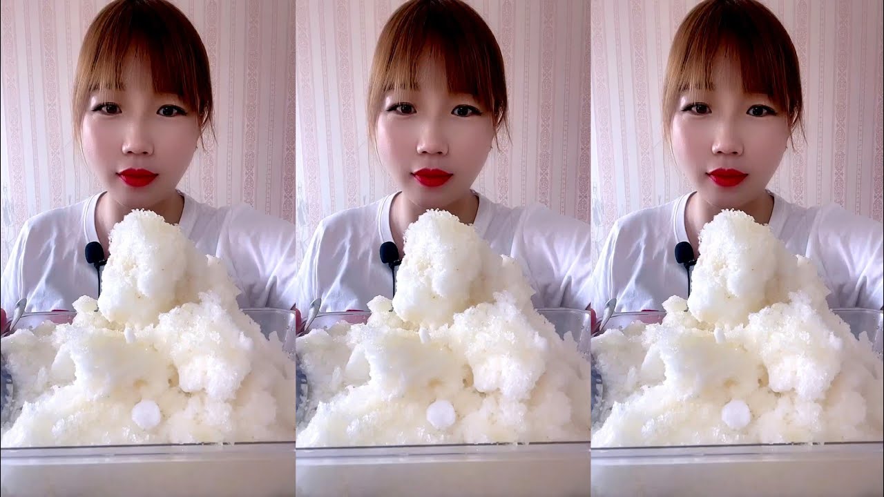 ASMR WHITE ICE EATING / ICE EATING