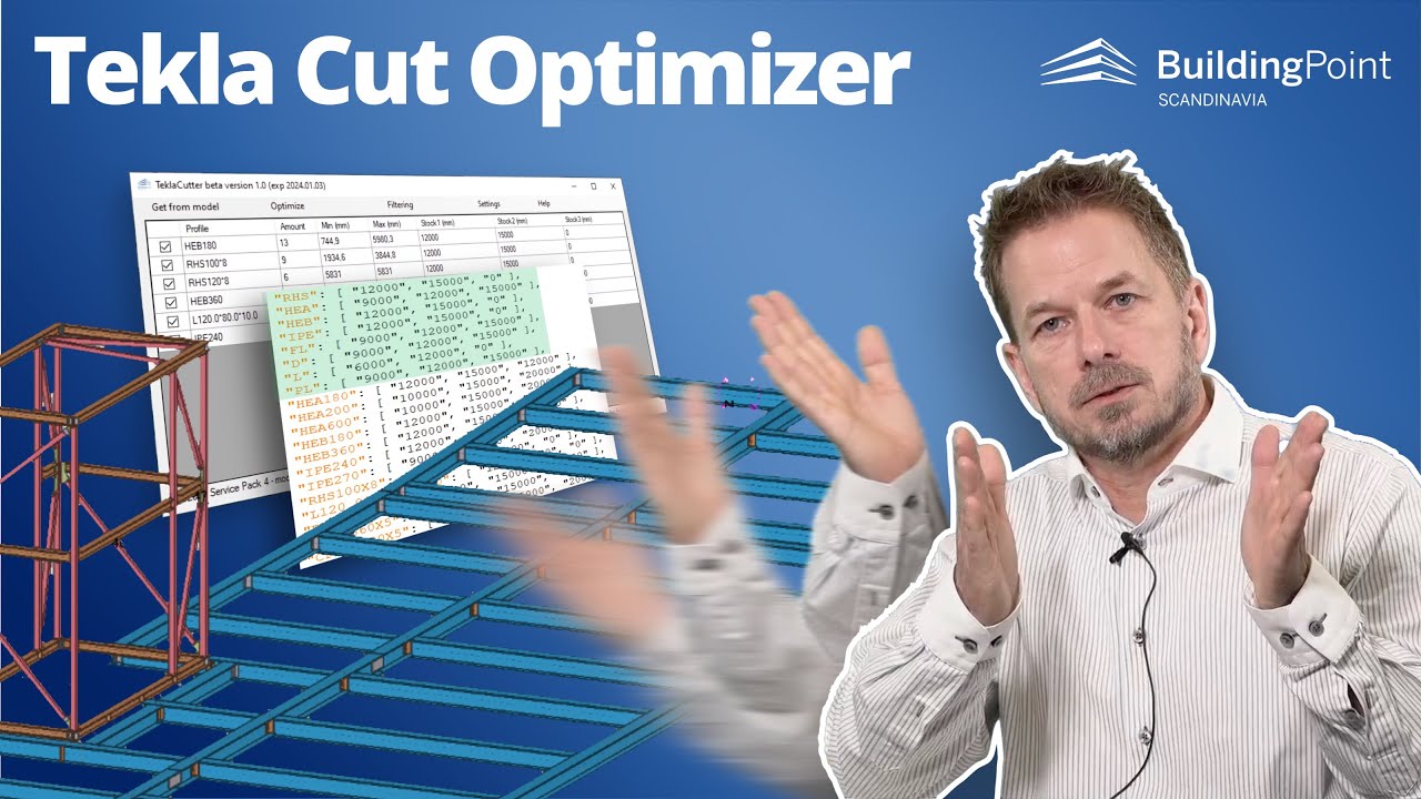 Tekla Cut Optimizer — как оптимизировать длину резки стальных балок!