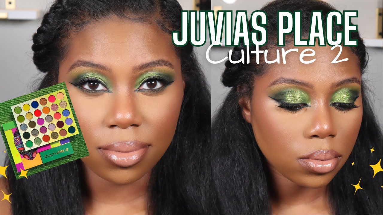 JUVIA’S PLACE CULTURE 2 | FULL GLAM MAKEUP TUTORIAL | GREEN SHIMMER EYESHADOW | TIERABRIE