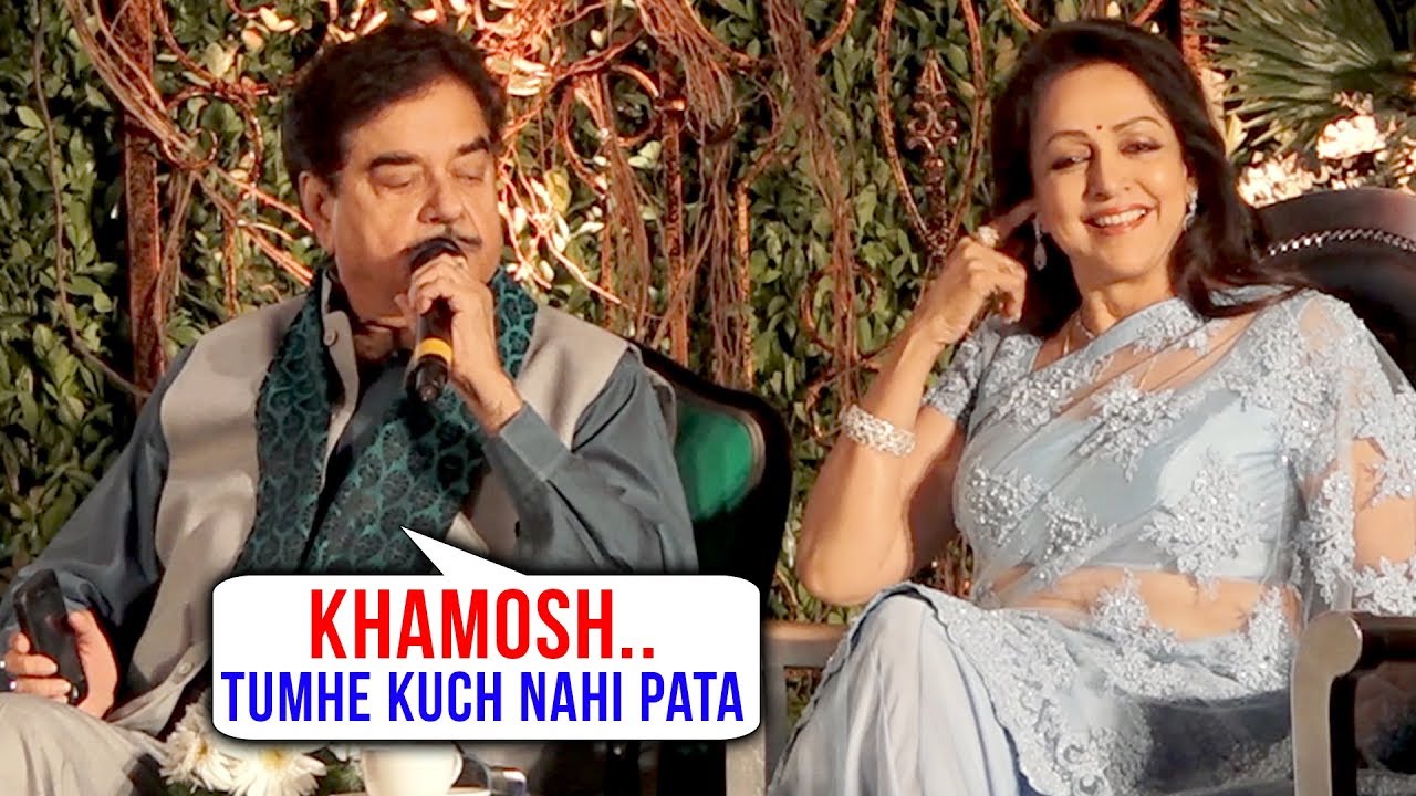 Hema Malini & Shatrughan Sinha FUNNY MOMENT Struggling To Talk At An Event