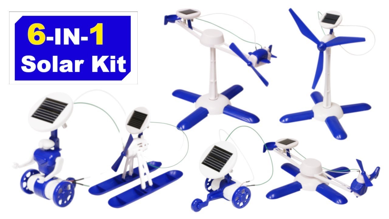 6 in 1 Solar Robot kit - Educational DIY Build.