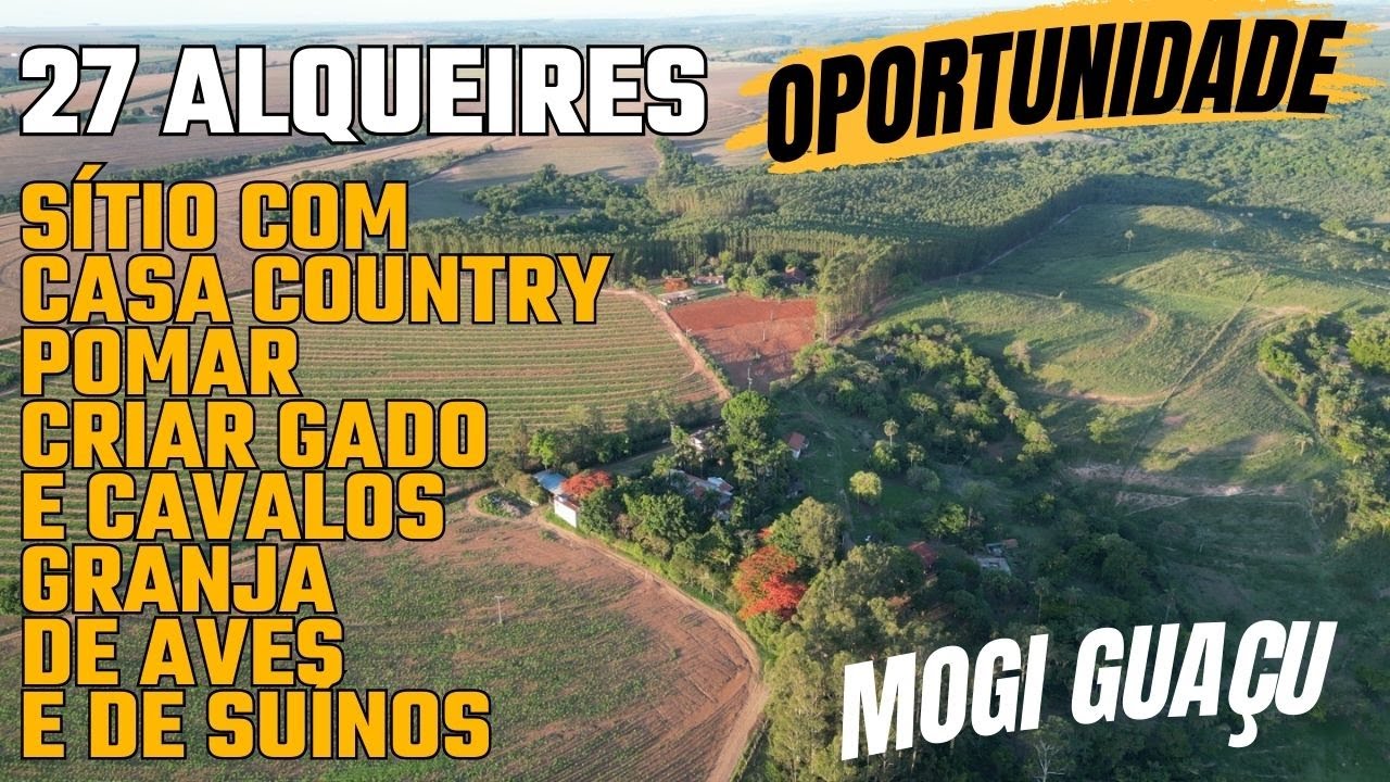 SÍTIO À VENDA COM 27 ALQUEIRES CASA GRANDE BOM PARA GADO E CAVALOS E COM GRANJA DE AVES E DE SUÍNOS