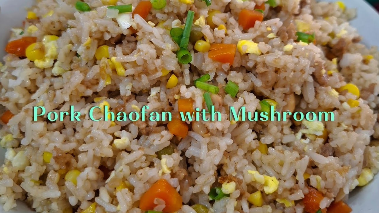 Pork Chaofan with Mushroom 🍄 #cooking #yummy #youtube #yummyfood 🍄