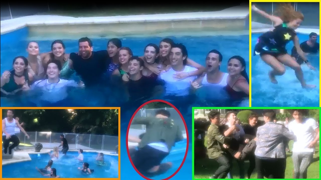 SOY LUNA 3 - ELENCO SE LANZA A PISCINA (después de última escena)
