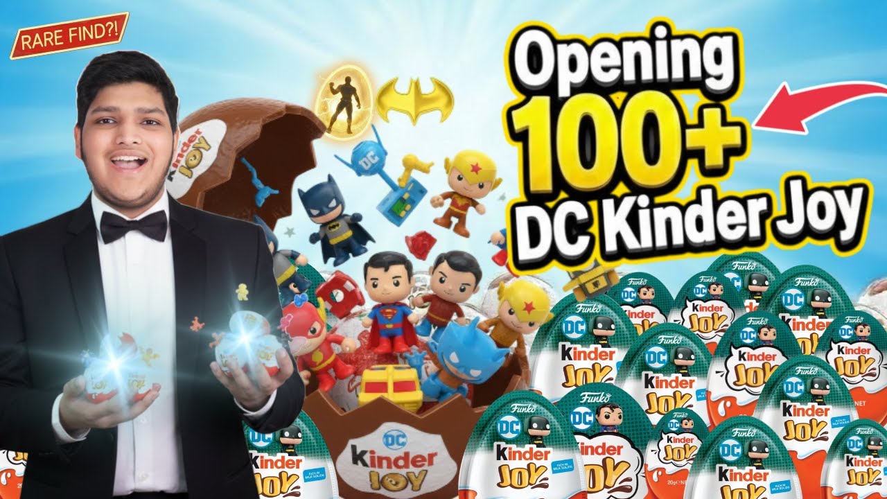 Opening 100+ DC Kinder Joy & Making Weird Food Creations—Can I Find All Rare Toys? #theboredperson