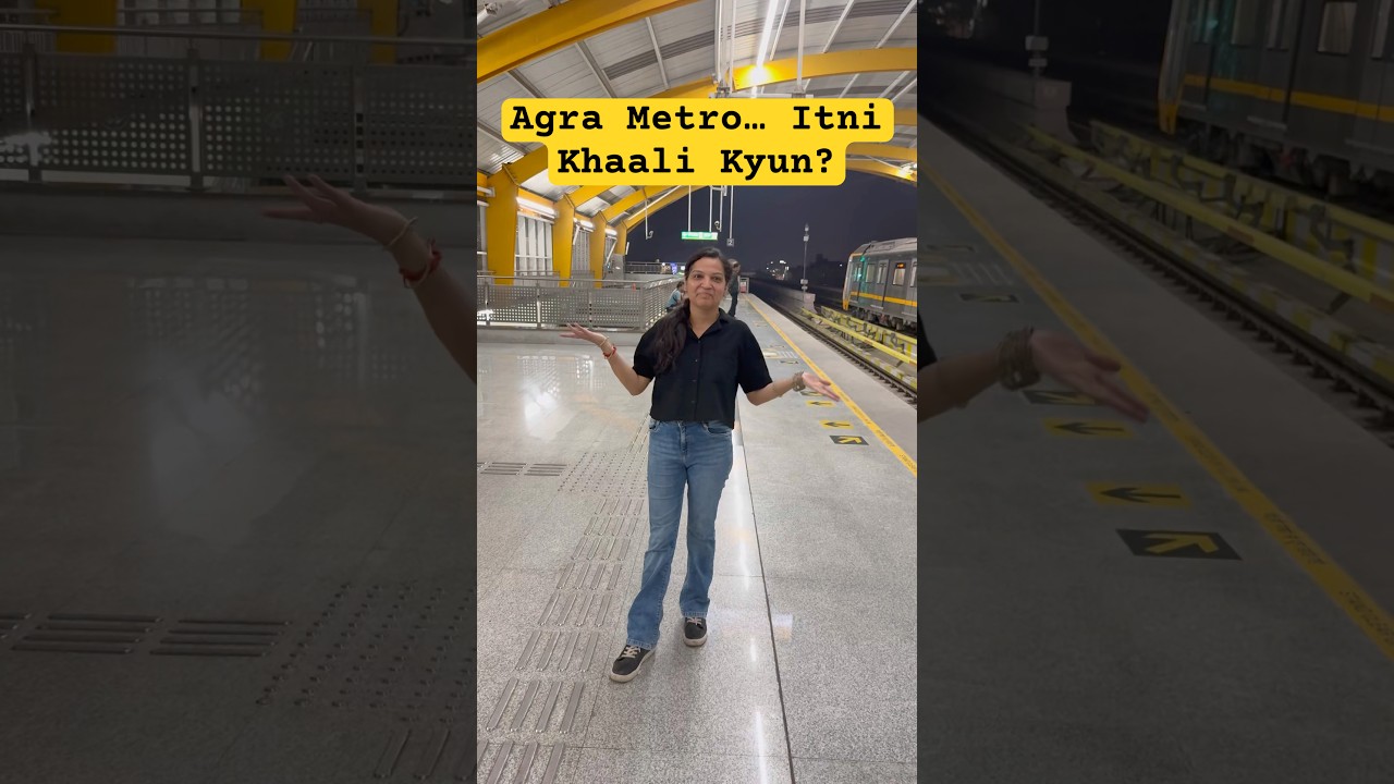 Agra Metro Itni Khaali Kyun? 🚉 #RituandDeepVlogs #travel #youtubeshorts #shorts #trending #viral