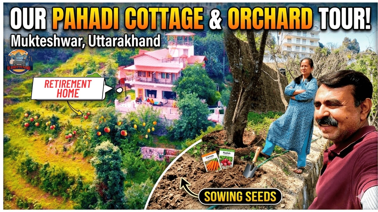 Mountain Life: Summer Gardening in Mukteshwar 🌱 Blooming Buds in Fruit Orchid of Retired Punjabi