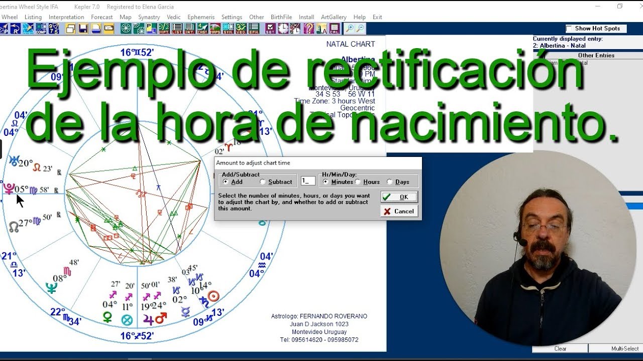 Rectificación de la hora de nacimiento.