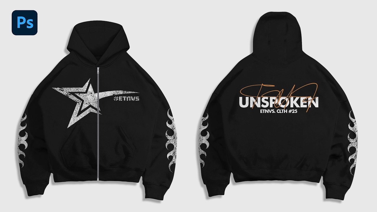 Boxy Zipper Hoodie Mockup Psd