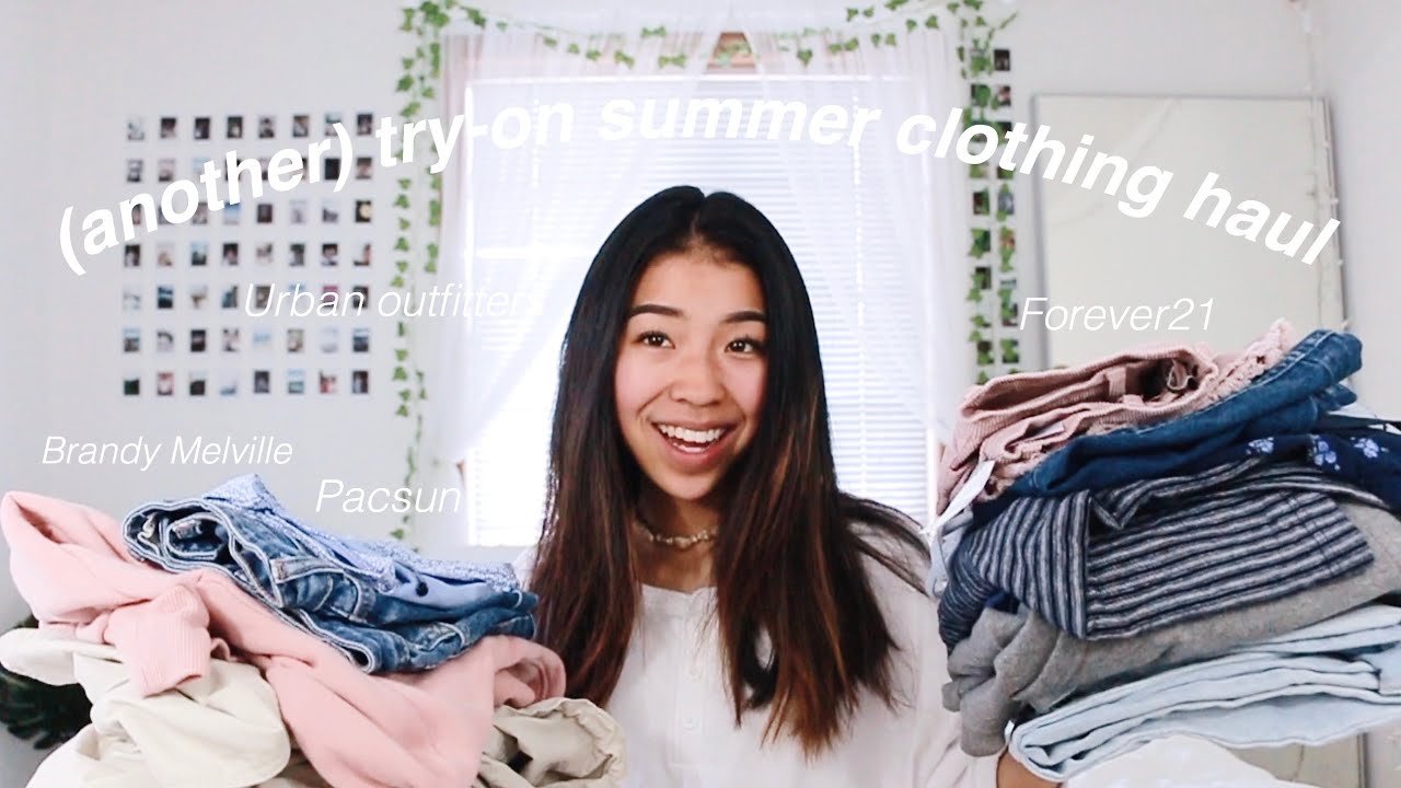 (ANOTHER) TRY-ON CLOTHING HAUL // Brandy Melville, Urban Outfitters, PacSun, Forever 21 + more!