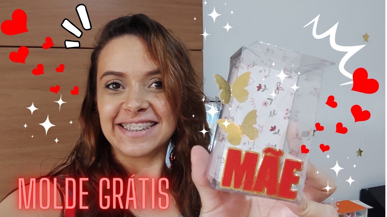 MOLDE GRÁTIS | caixa acetato dia das mães ❤️