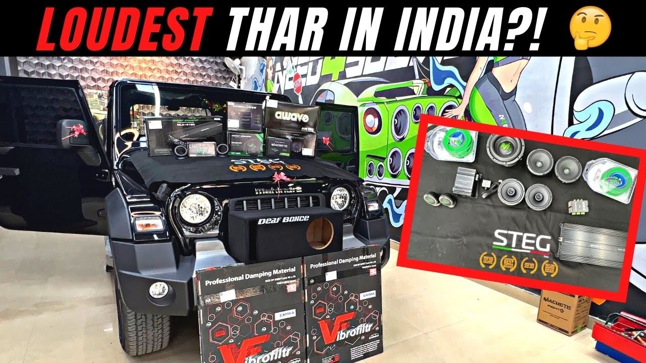THAR 2022 AUDIO UPGRADE WORTH LAKHS!! || FIRST MODIFICATION DONE😍🔥
