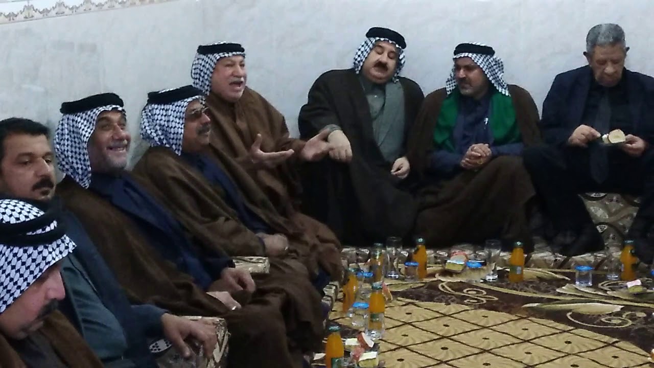 مشيه مصاهره بين عشيرة آل عنوز وعشيرة آلبو الجد في النجف الاشرف بحضورخادم الحسين الوجيه سيد ثابت عزام