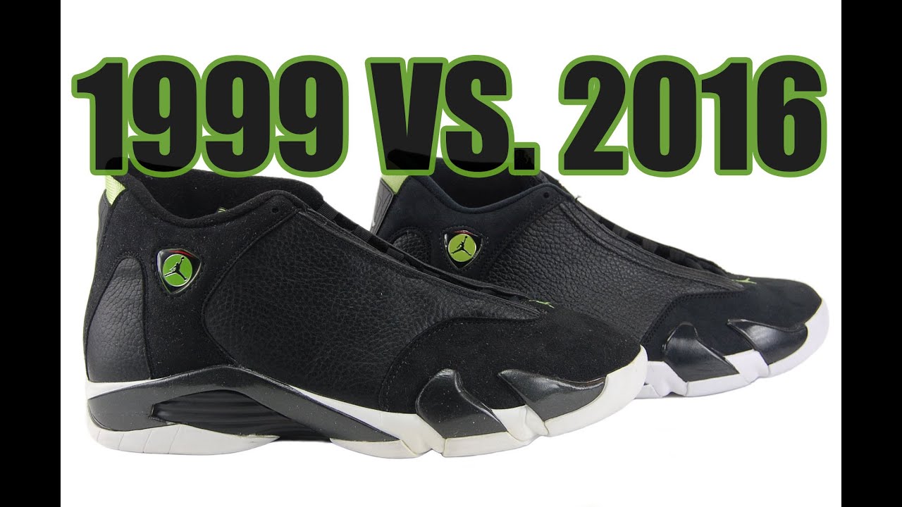 2016 vs. 1999 Air Jordan 14 Indiglo Comparison