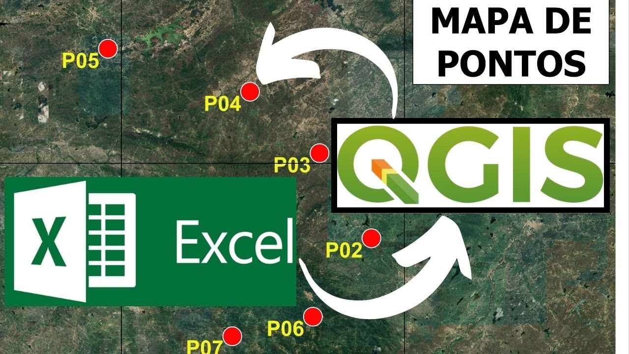 IMPORTAR COORDENADAS DO EXCEL PARA ARQUIVO SHAPE NO QGIS