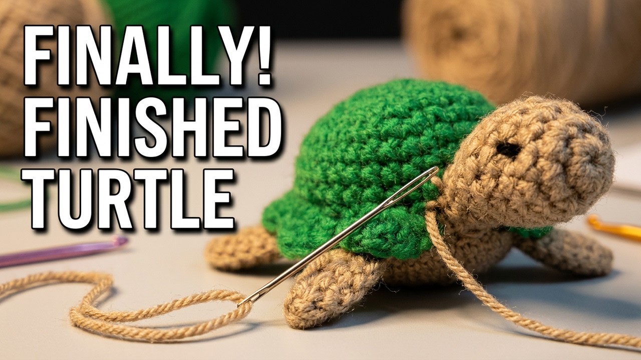Attach Head, Legs & Tail | Small Turtle Amigurumi – Final Assembly