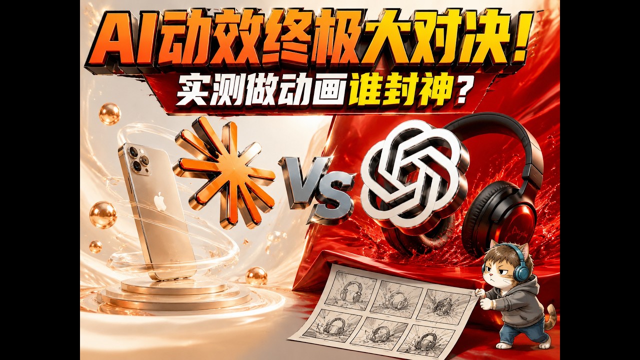 不用任何设计软件！Claude Fable实测硬刚GPT Sol，谁才是AI动态图形终极王者？