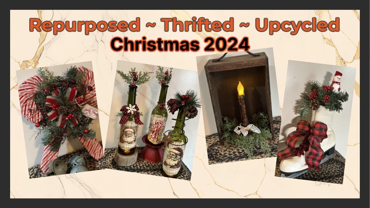 Deck The Hauls with DIY Christmas 2024 Thrift Store Treasures - Primitive & Rustic - Tozo Headphones