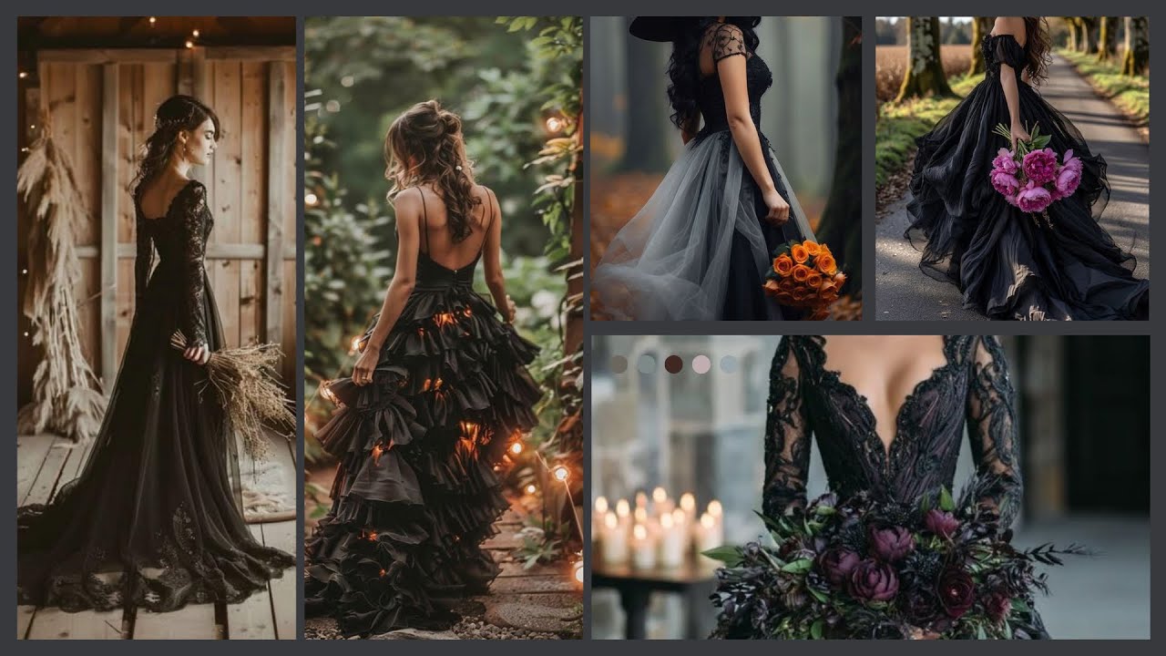 Stunning Black wedding dresses 