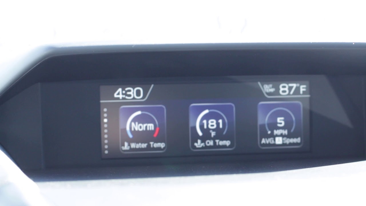 2018 Crosstrek Multi Information Display