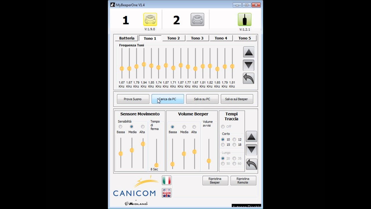 Canicom Software Mybeeperone Carica suoneria (per beeperone)