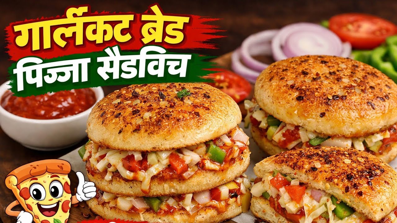 प्याज, टमाटर और शिमला मिर्च वाला स्पेशल पिज़्ज़ा सैंडविच#food #foodforfoodies #cooking #foodie 