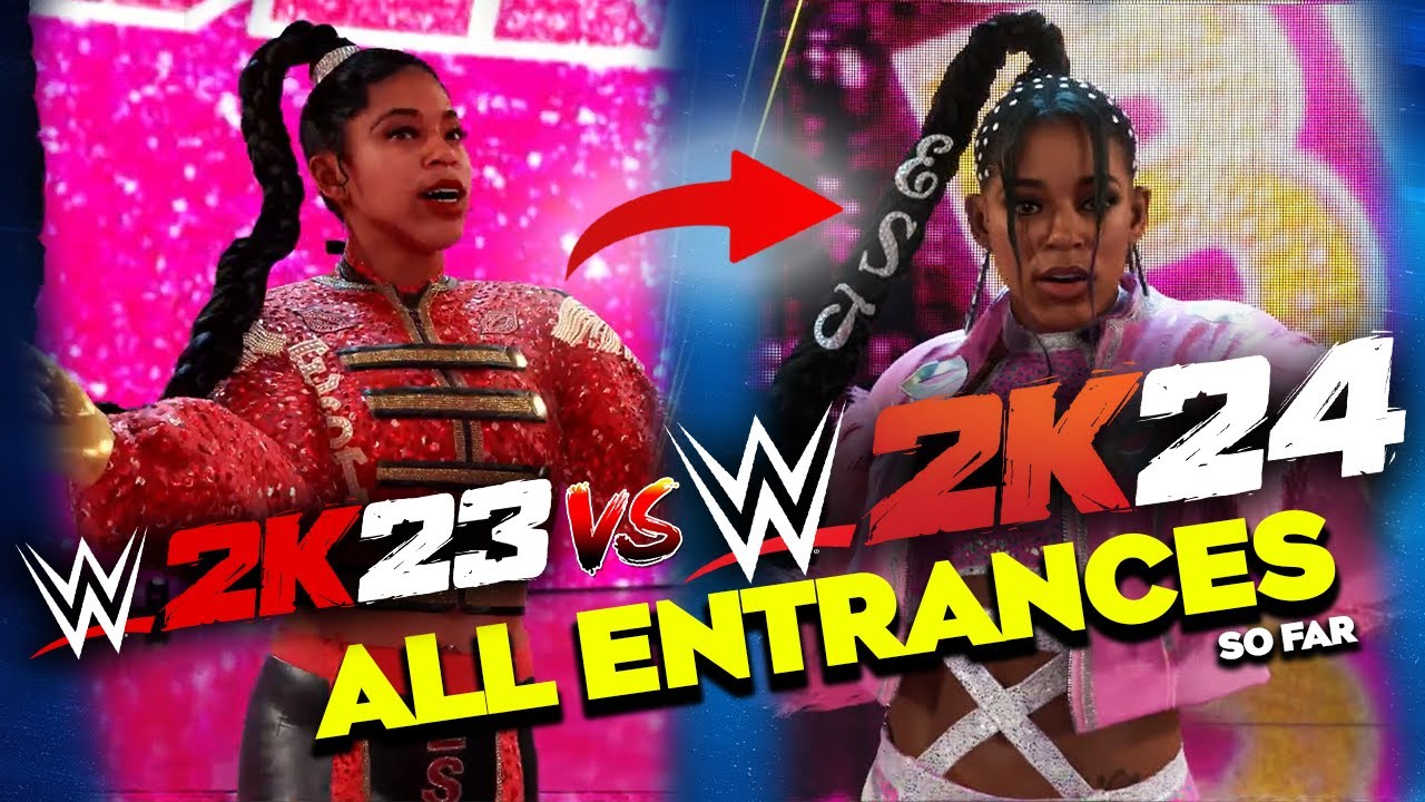 WWE 2K23 vs WWE 2K24 All Entrances so far!