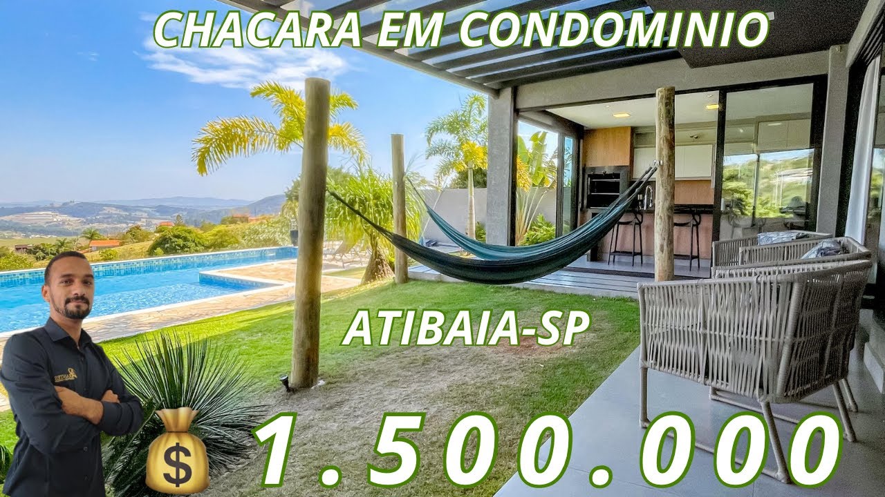 (Vendida)Chácara em Atibaia dentro de condomínio, com lazer completo e vista panorâmica 