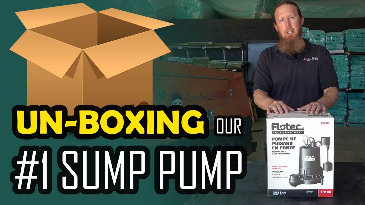 Flotec Sump Pump Unbox | Crawl Space or Basement Waterproofing | Best Sump Pump to Use
