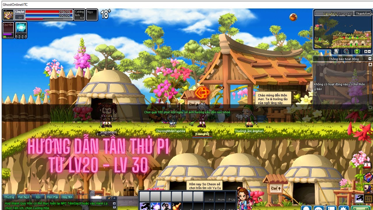 Ghost Online VTC hướng dẫn tân thủ up lc 20 đến lv 30 làm full nhiệm vụ làng thanh giang