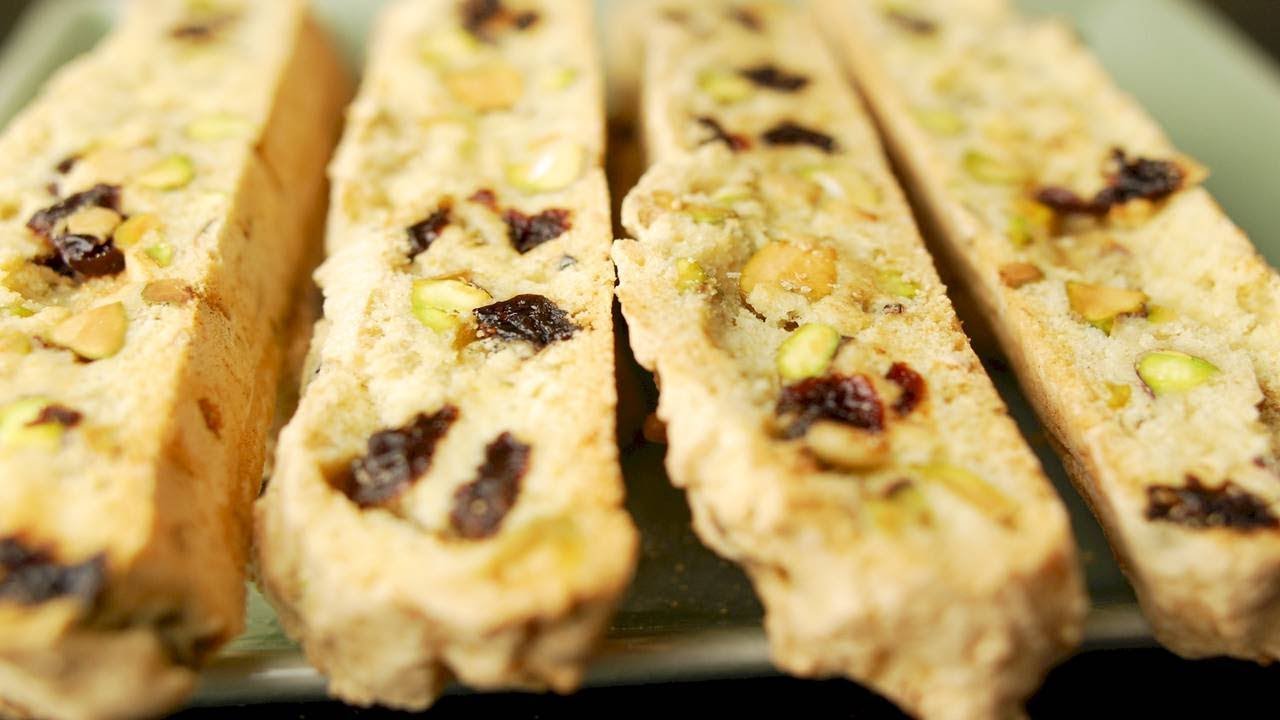 Cranberry Pistachio Biscotti Recipe Demonstration - Joyofbaking.com
