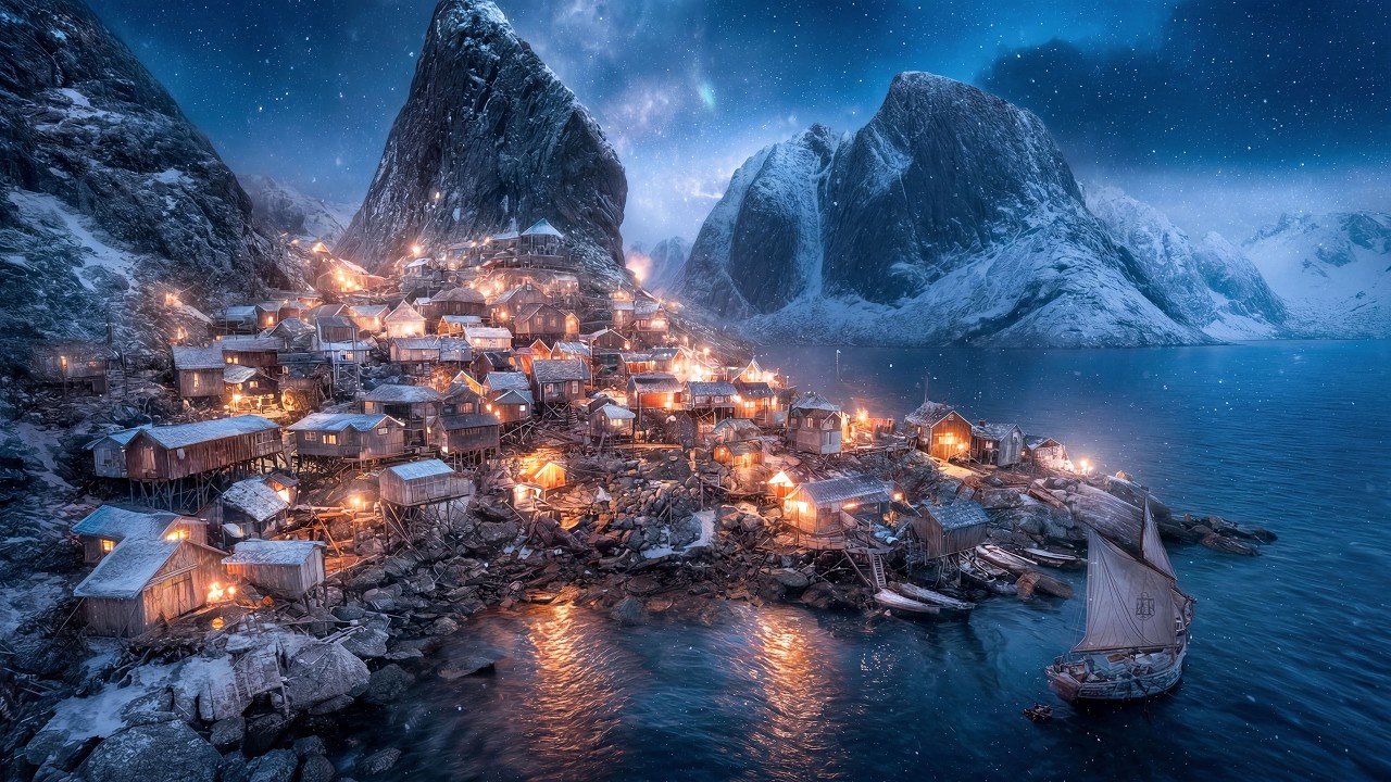 Winter Harbor Fantasy | Magical Ambience & Music