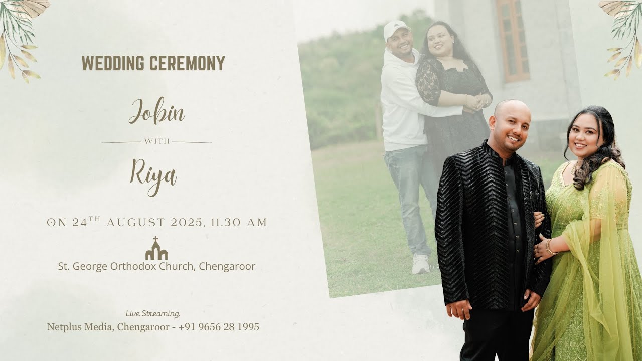 Wedding Ceremony Live Streaming of Jobin with Riya