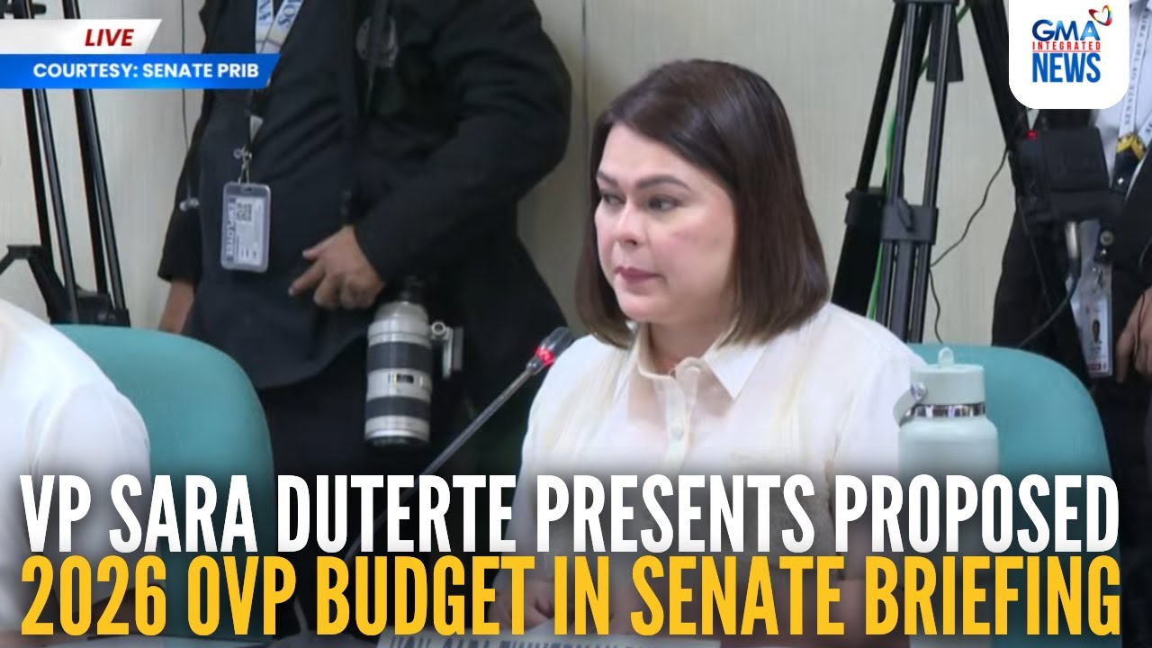 VP Sara Duterte presents proposed 2026 OVP budget in Senate briefing | GMA Integrated News