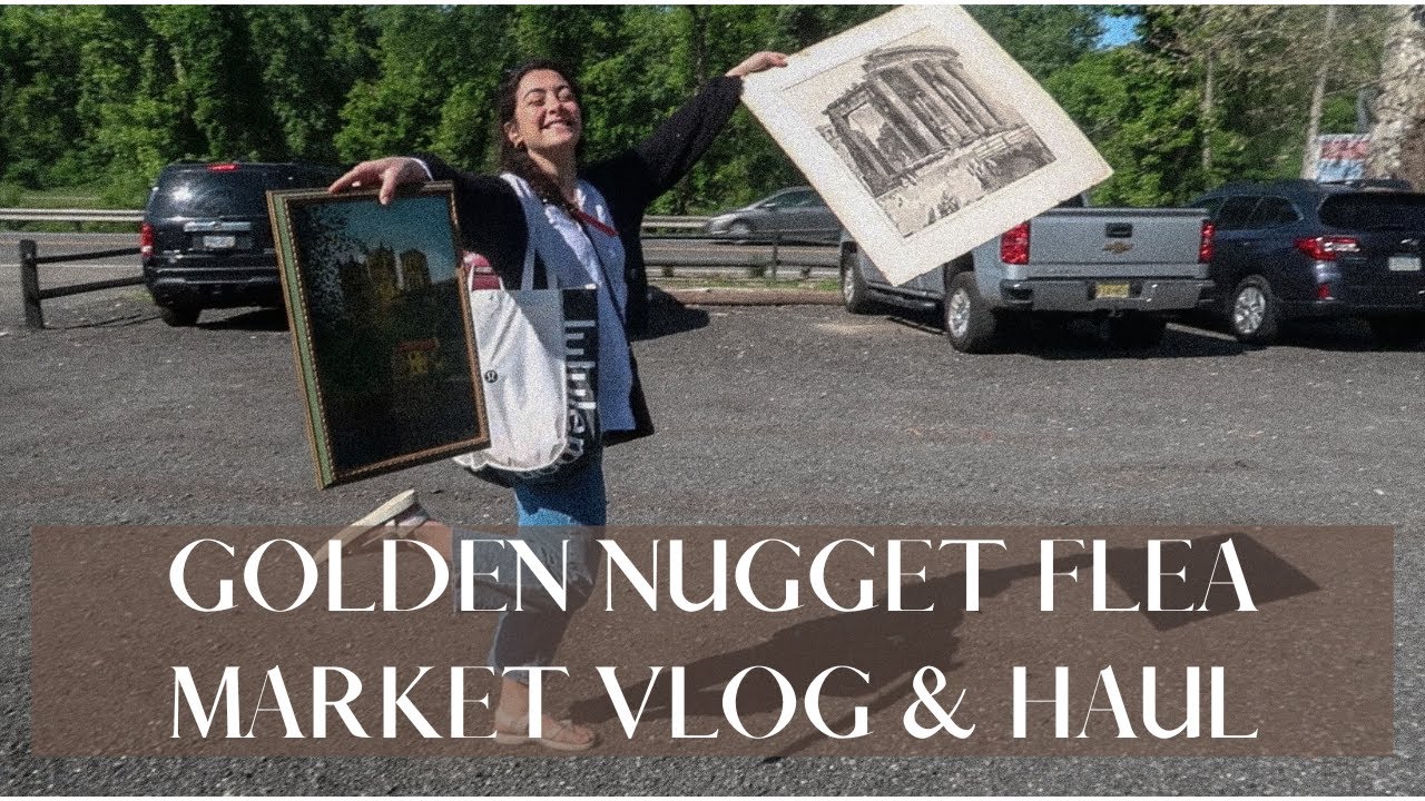 GOLDEN NUGGET FLEA MARKET VLOG & VINTAGE HAUL | Shop with me @ my favorite antique/flea market in NJ