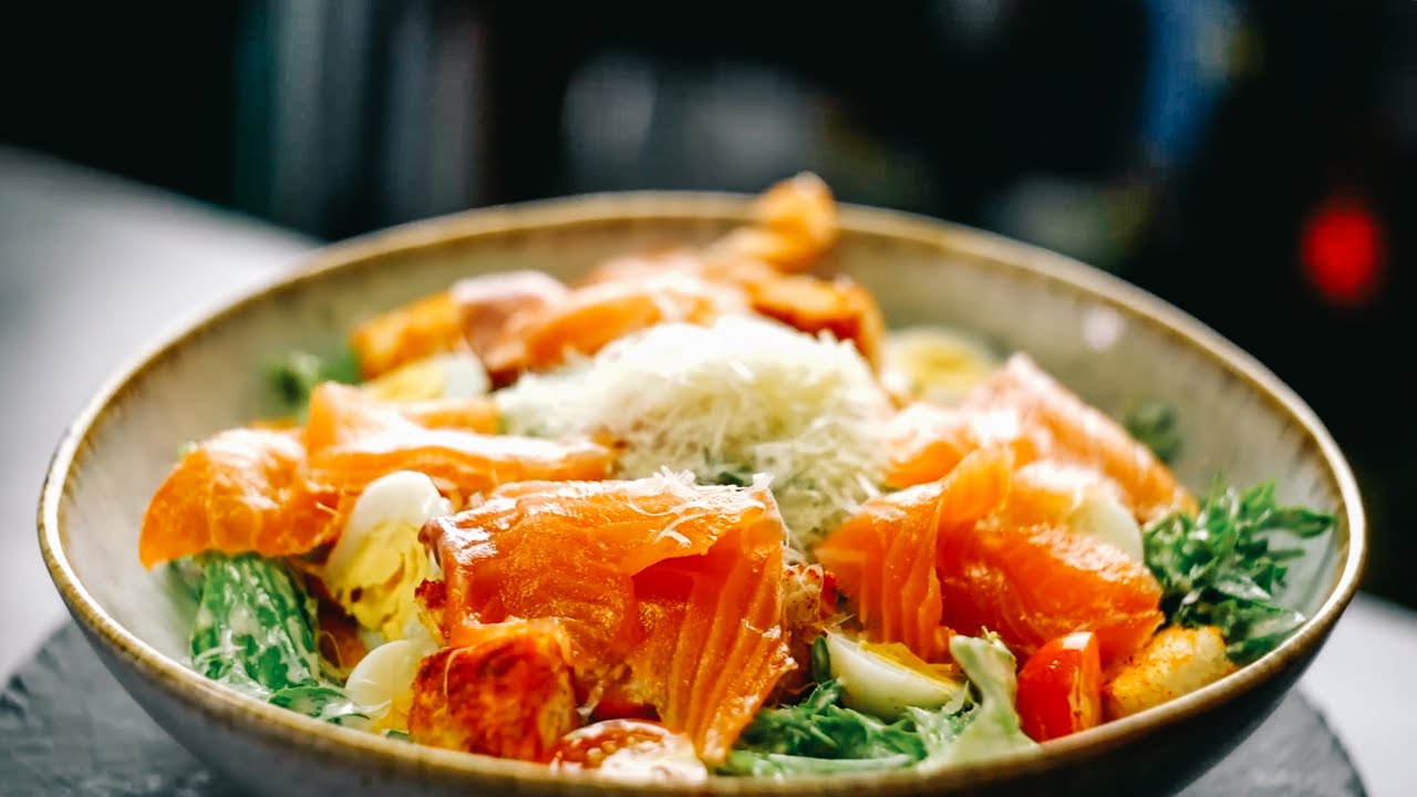 Caesar Salad With Salted Salmon!