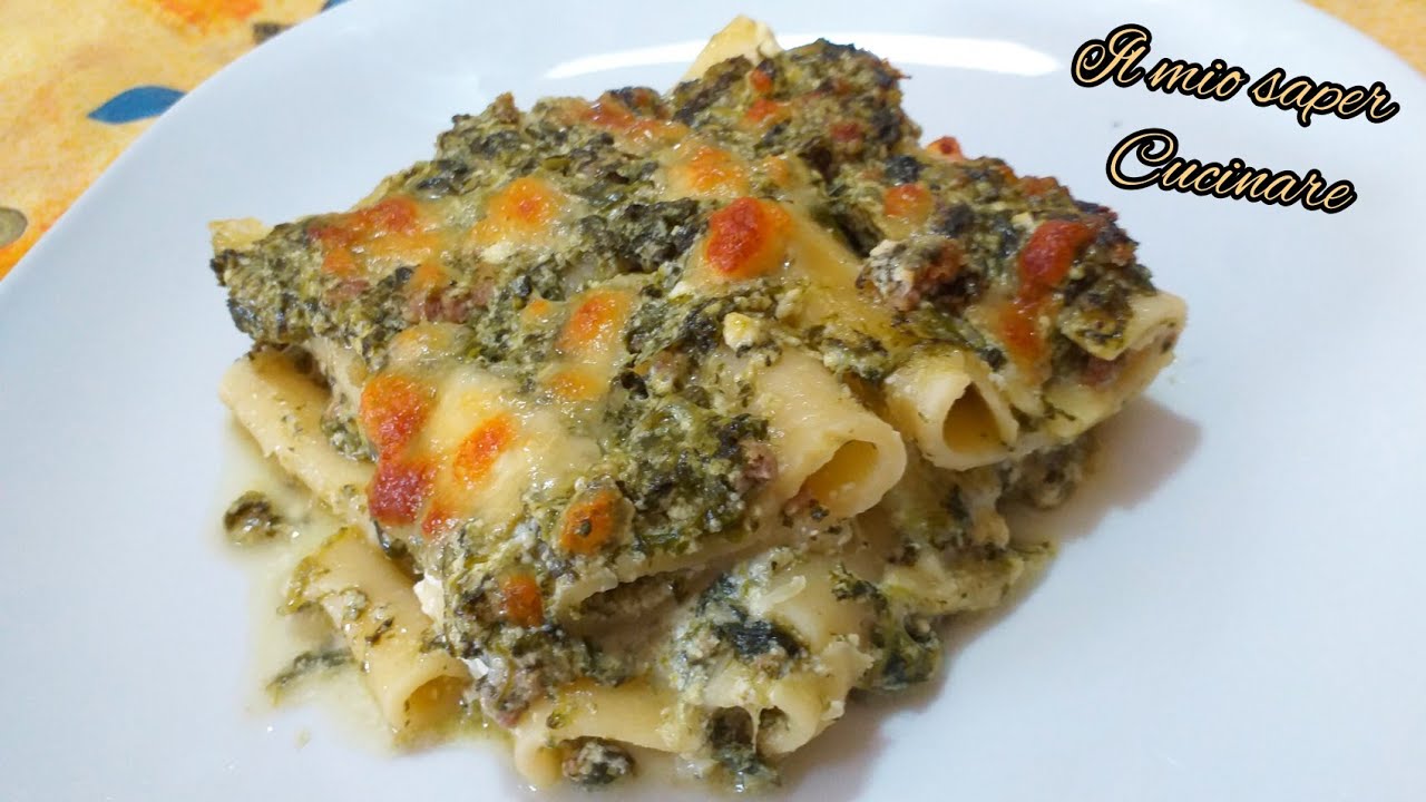 la pasta al forno filante con ricotta e spinaci strepitosa