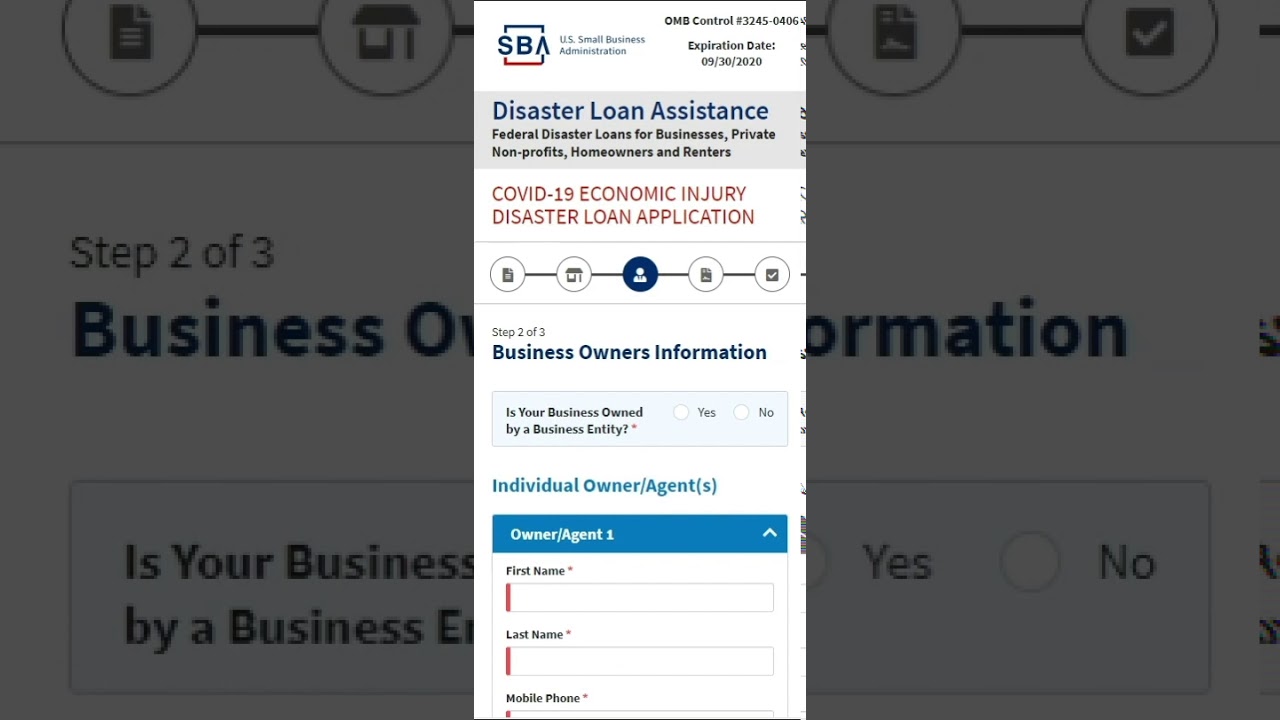 SBA Economic Injury Disaster Loan Emergency Advance
