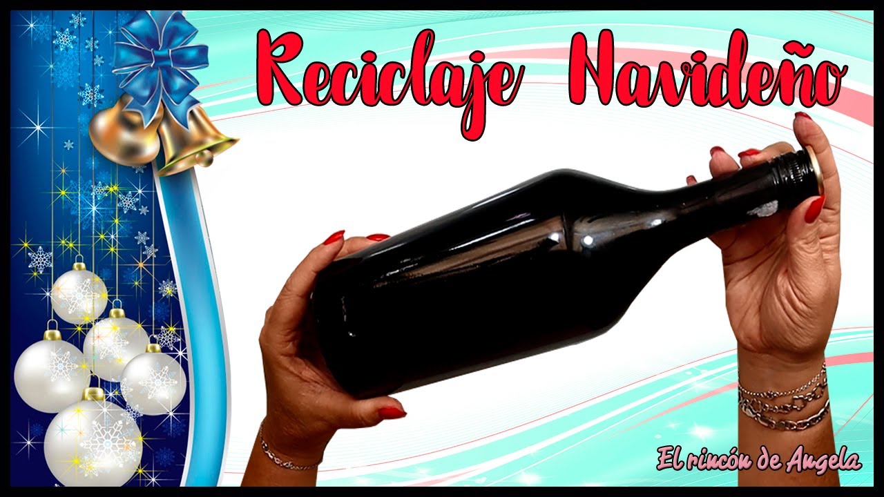 Adornos de 🎄**NAVIDAD**🎄 Botella  reciclada con DECOUPAGE ** DIY**