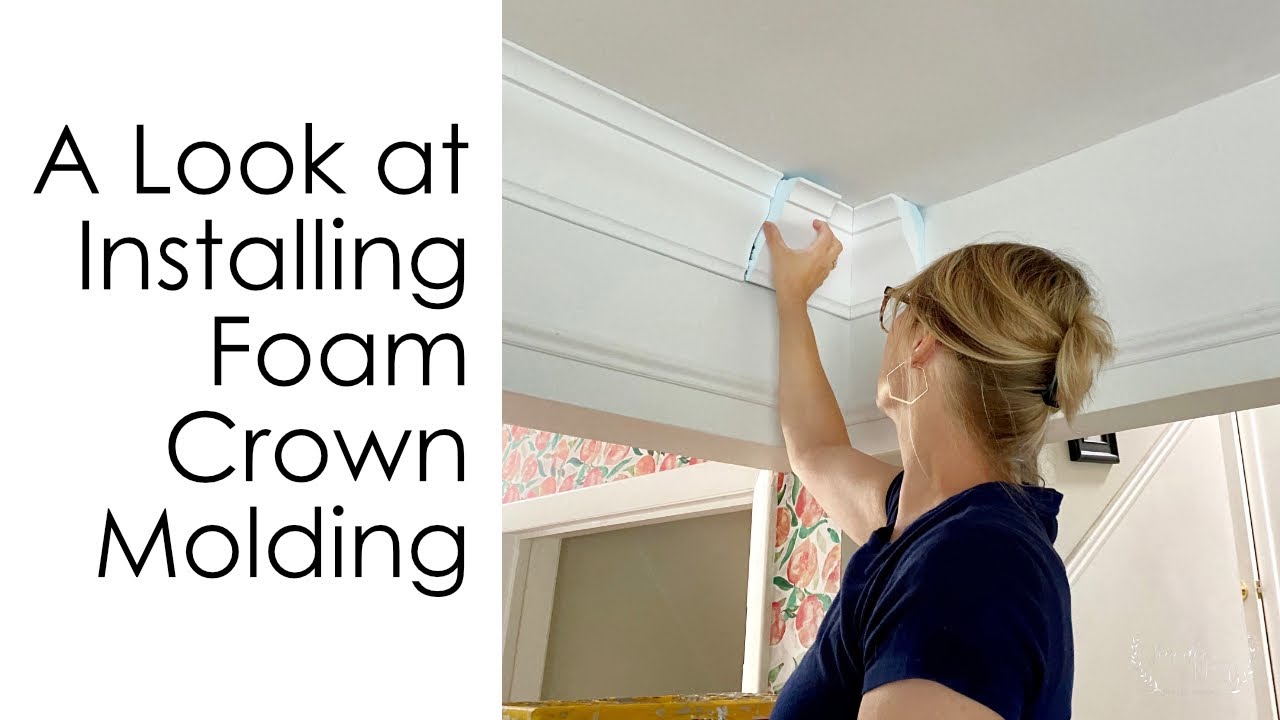 DIY Foam Crown Molding Living Room Upgrade with Jennifer Rizzo