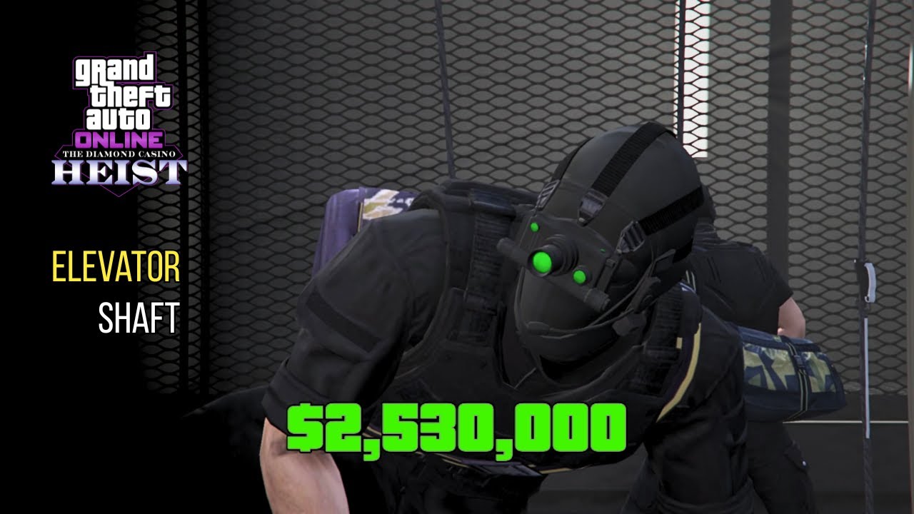 GTA Online | Casino Heist Silent & Sneaky Elevator Shaft Infiltration (Roof Entrance) - $2,530,000