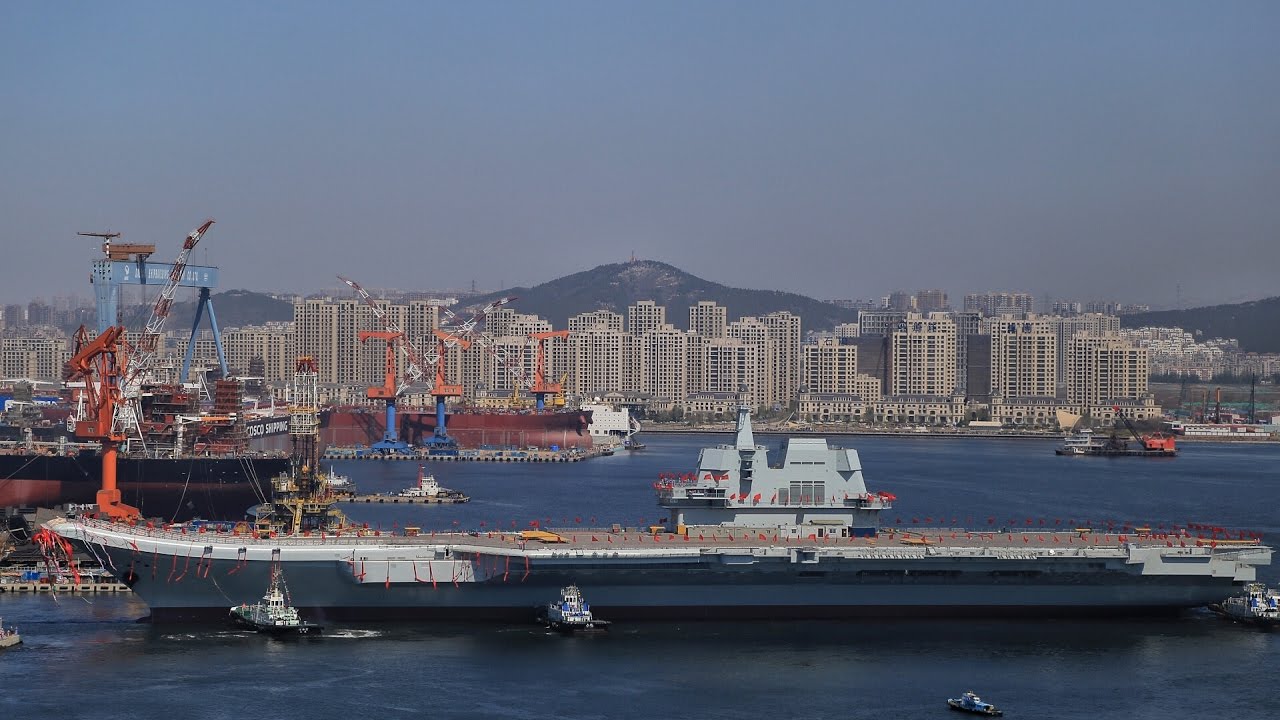 Exclusive: China&rsquo;s first domestically-constructed aircraft carrier Type 001A hits the water