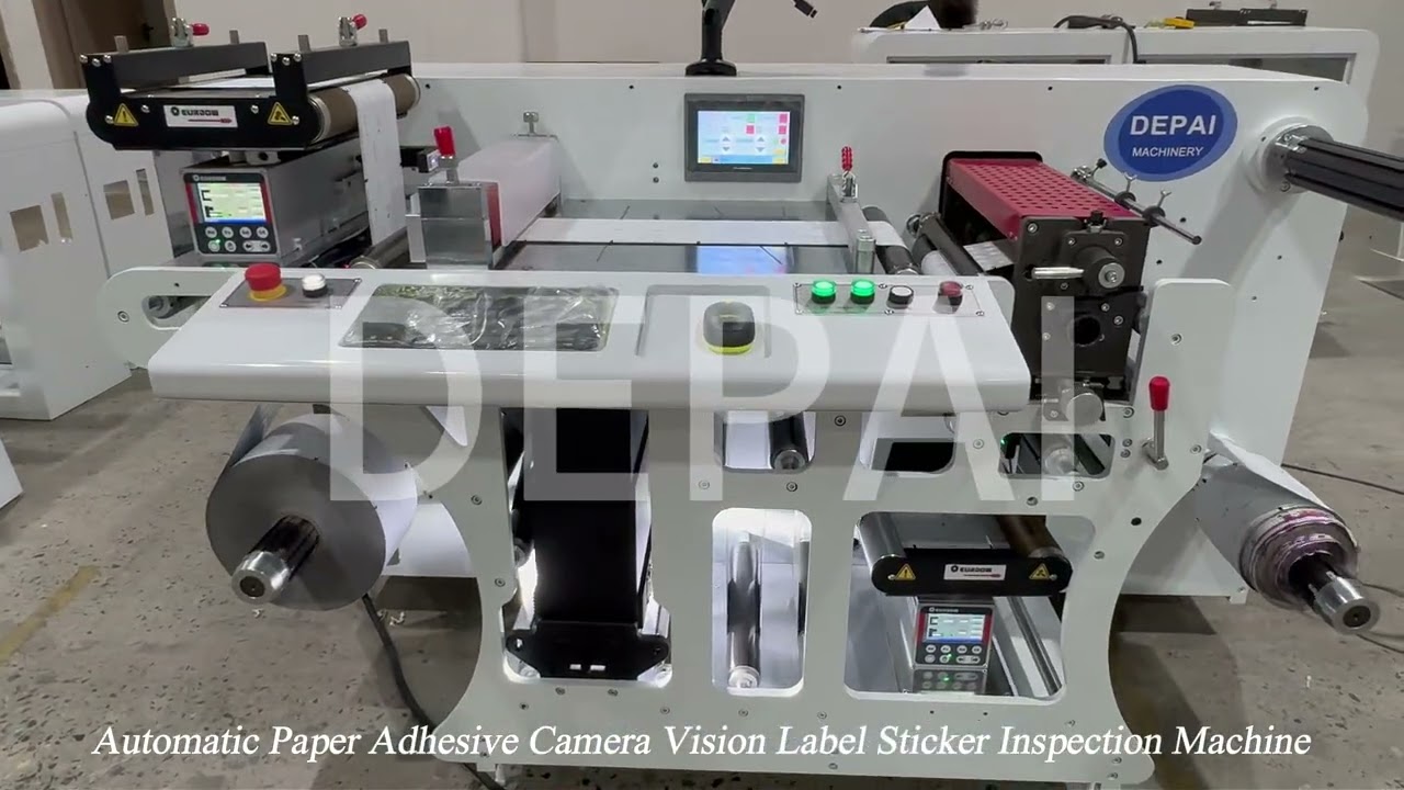 Automatic Paper Adhesive Camera Vision Label Sticker Inspection Machine